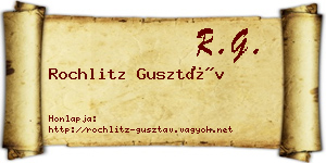 Rochlitz Gusztáv névjegykártya