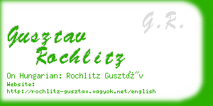 gusztav rochlitz business card